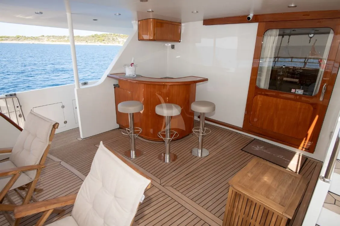 Deck of SEA BREEZE II, a Gulet Motoryacht motor yacht at Općina Rogoznica, Croatia