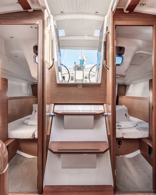 Cabin on Pelias, a Jeanneau Sun Odyssey 349 sailboat at Municipal Unit of Palairos, Greece