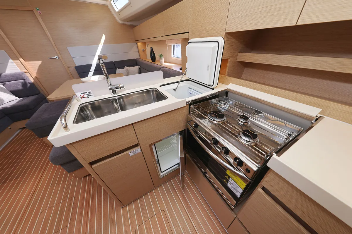 Galley of Tortuga, a Hanse 458 sailboat at Općina Sukošan, Croatia