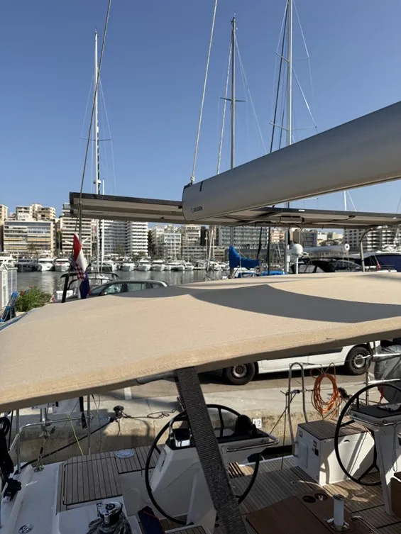 Garbí , a Bavaria C46 sailboat at Palma de Mallorca, Spain