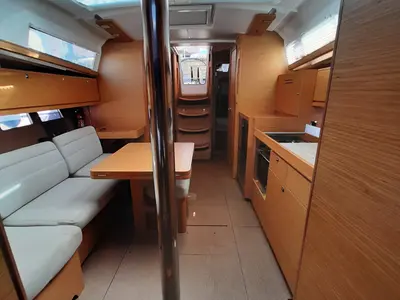 Salon of Notus, a Dufour 382 GL sailboat at Tonnarella, Italy