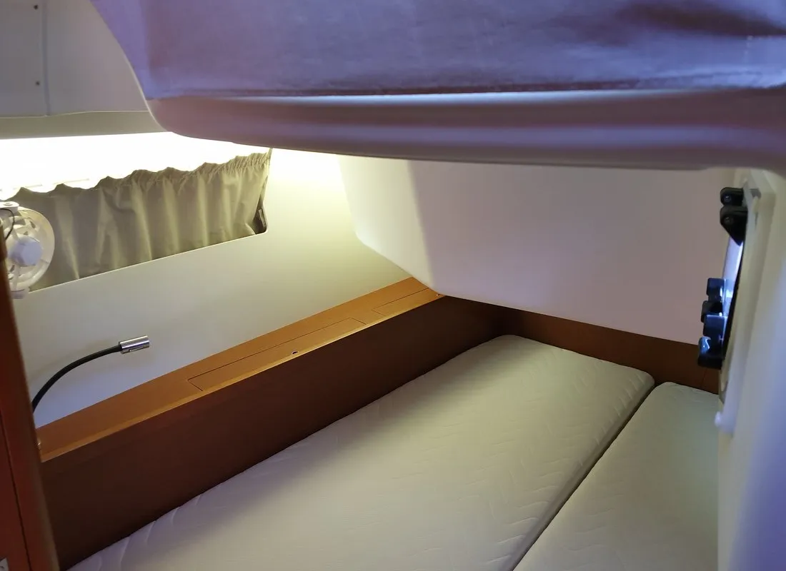 Cabin on Ecstasea, a Beneteau Oceanis 41 sailboat at Athens, Greece