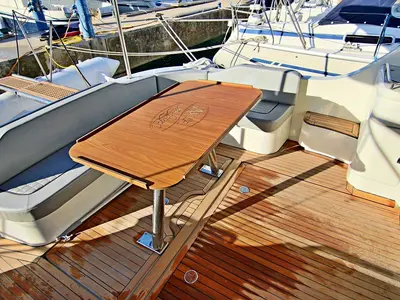 Deck of Mirta, a SAS - Vektor Adriana 36 motorboat at Općina Sukošan, Croatia