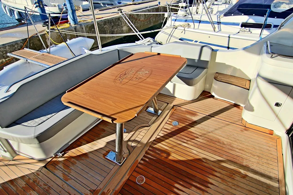 Deck of Mirta, a SAS - Vektor Adriana 36 motorboat at Općina Sukošan, Croatia