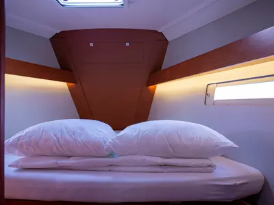 Cabin on Eva, a Dufour 412 GL sailboat at Mali Lošinj, Croatia