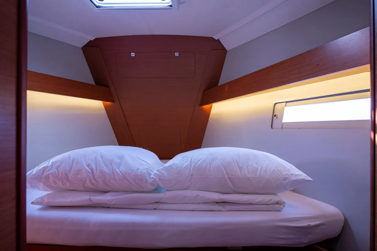 Cabin on Eva, a Dufour 412 GL sailboat at Mali Lošinj, Croatia