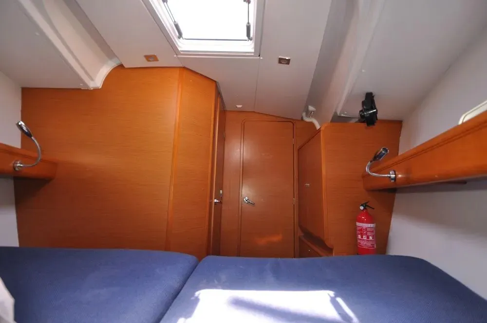 Cabin on FourTwo, a Jeanneau Sun Odyssey 409 sailboat at Fethiye, Turkey