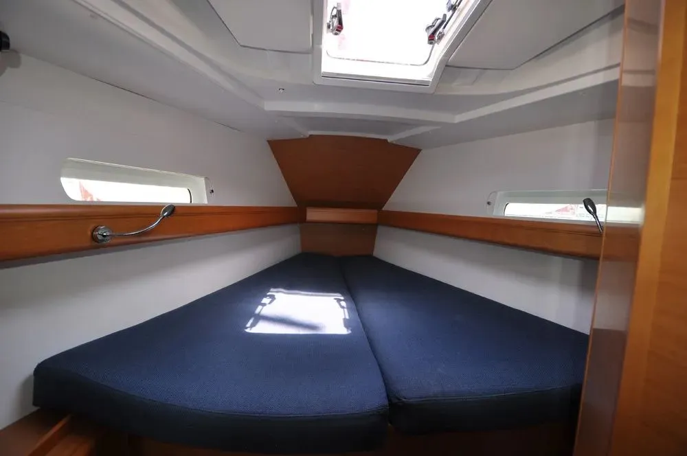Cabin on FourTwo, a Jeanneau Sun Odyssey 409 sailboat at Fethiye, Turkey