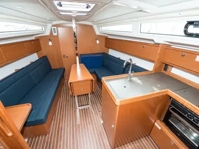 Galley of Lia, a Bavaria Cruiser 34 sailboat at Pirovac, Croatia