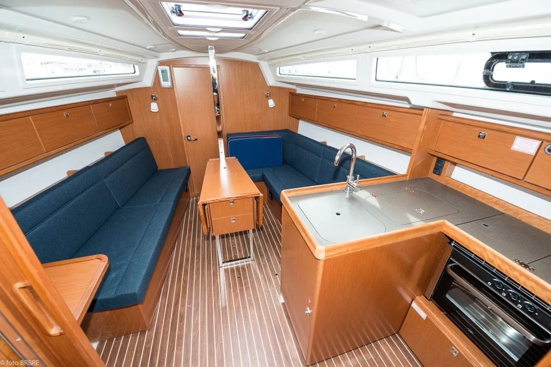 Galley of Lia, a Bavaria Cruiser 34 sailboat at Pirovac, Croatia