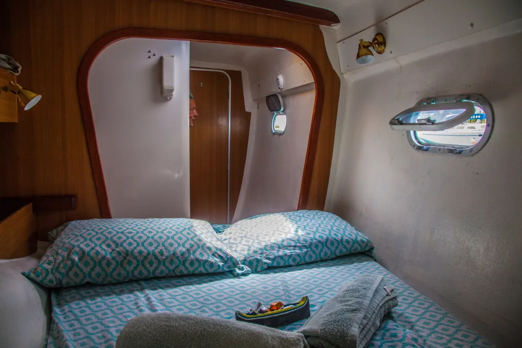 Cabin on Valpar, a Nautitech 44 catamaran at Narganá, Panama