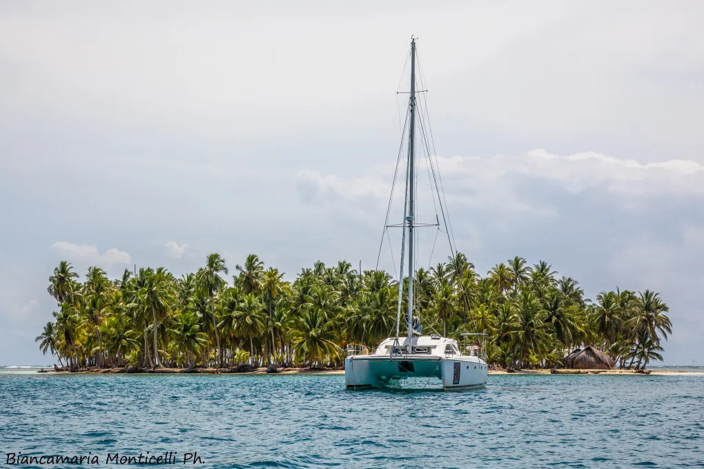 Exterior view of Valpar, a Nautitech 44 catamaran at Narganá, Panama