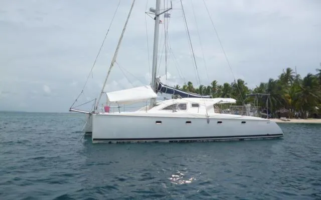 Exterior view of Valpar, a Nautitech 44 catamaran at Narganá, Panama