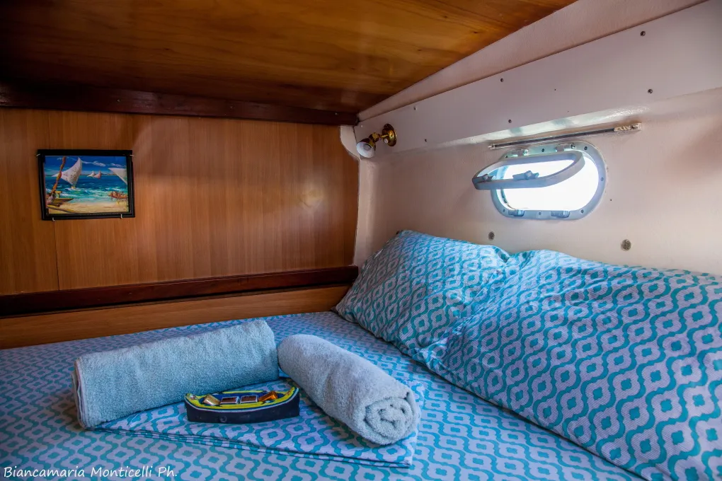 Cabin on Valpar, a Nautitech 44 catamaran at Narganá, Panama
