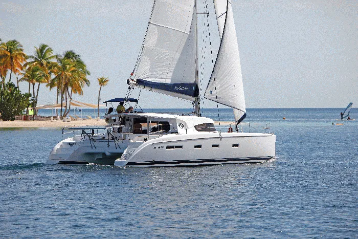 Valpar, a Nautitech 44 catamaran at Narganá, Panama