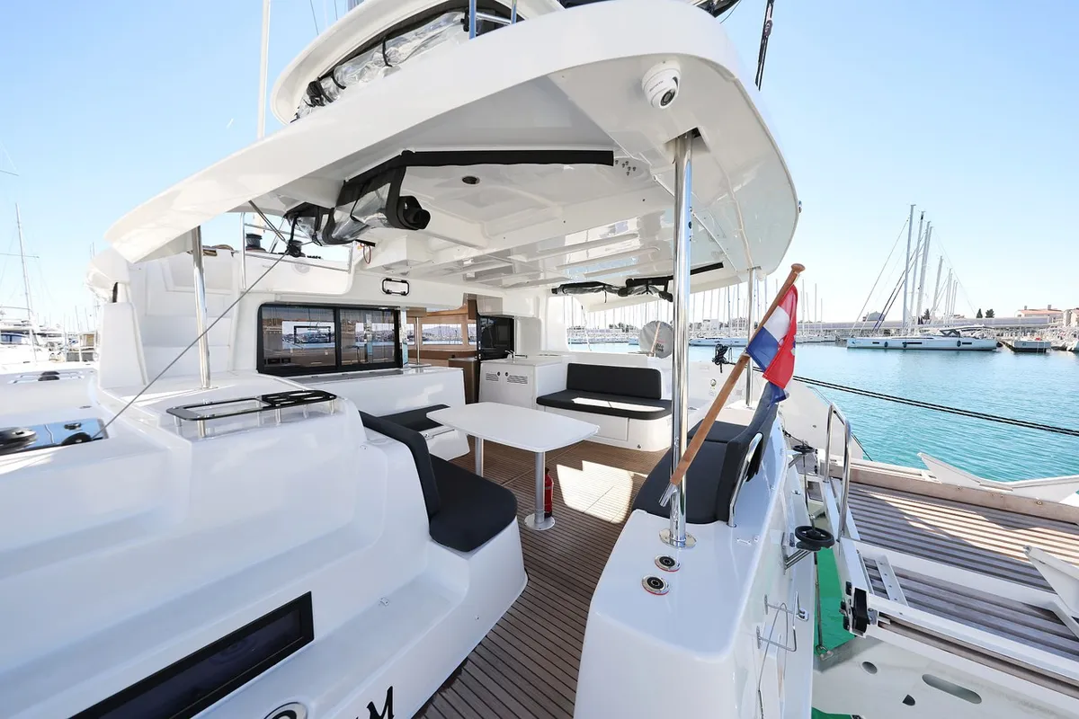 Deck of Magic Dream, a Lagoon 46 catamaran at Općina Sukošan, Croatia