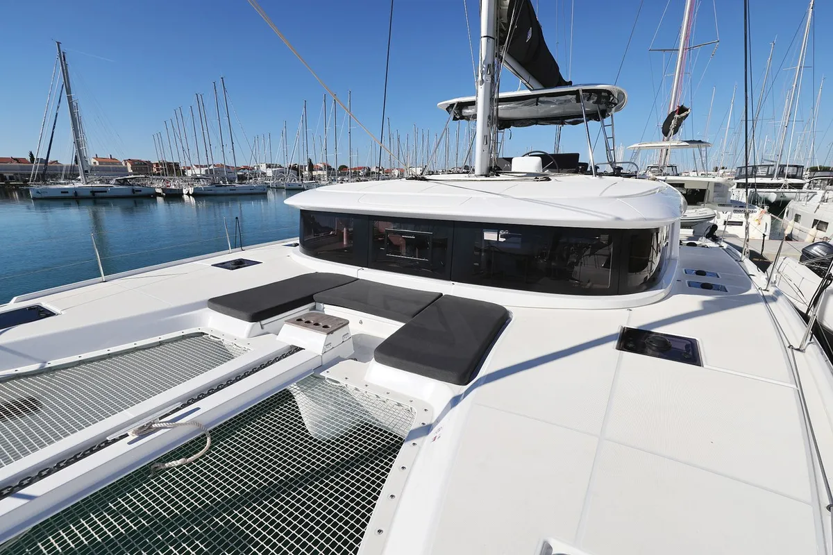 Deck of Magic Dream, a Lagoon 46 catamaran at Općina Sukošan, Croatia