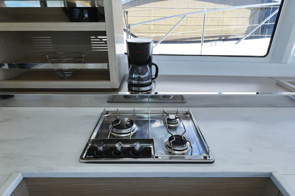 Galley of Magic Dream, a Lagoon 46 catamaran at Općina Sukošan, Croatia