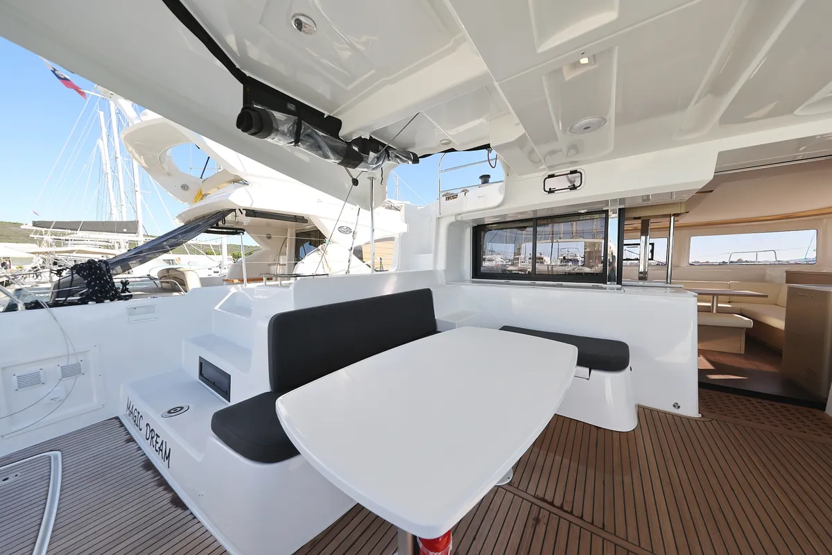 Deck of Magic Dream, a Lagoon 46 catamaran at Općina Sukošan, Croatia