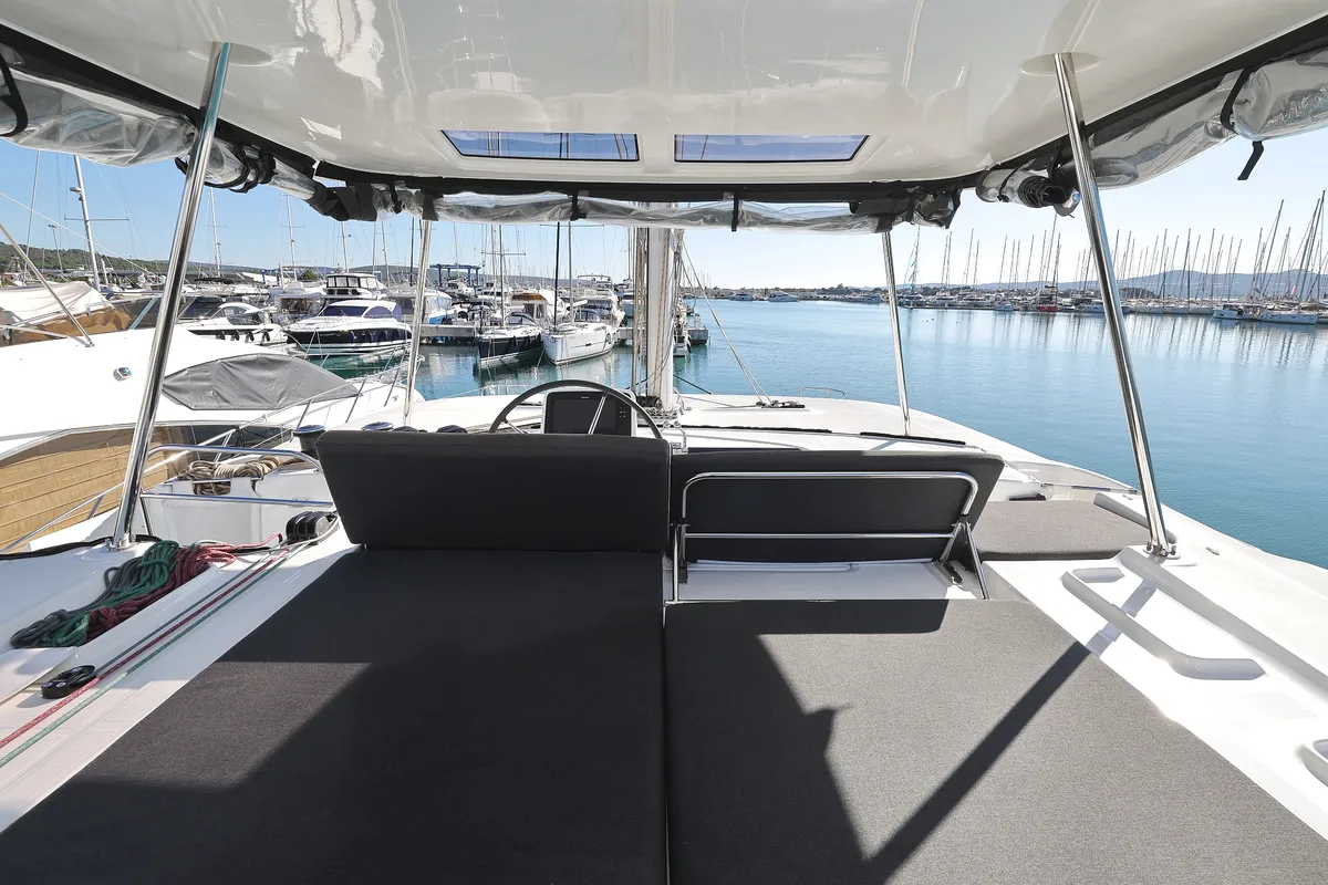 Deck of Magic Dream, a Lagoon 46 catamaran at Općina Sukošan, Croatia