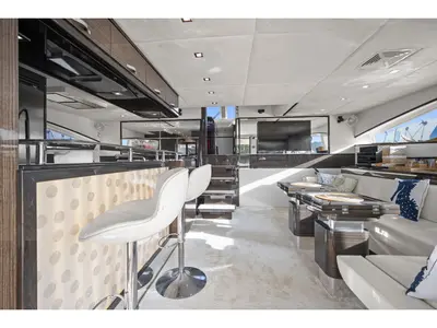Salon of CLOUDS, a Sunreef 70 Power catamaran at Šibenik, Croatia