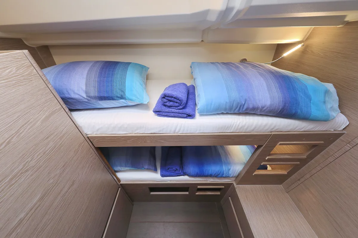 Cabin on Attraction, a Hanse 508 sailboat at Seget Donji, Croatia