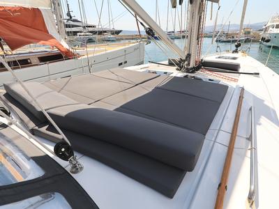 Deck of Attraction, a Hanse 508 sailboat at Seget Donji, Croatia