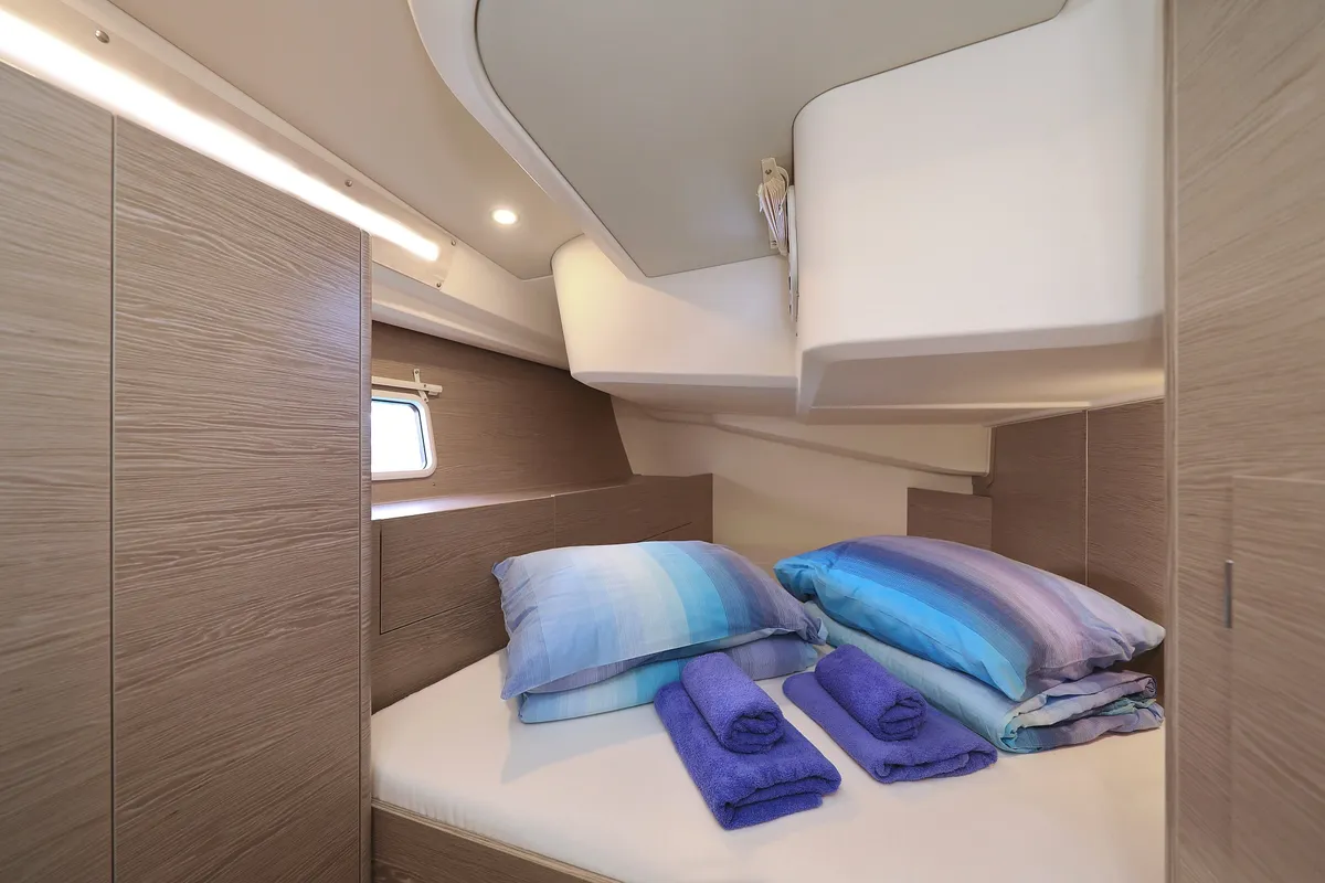 Cabin on Attraction, a Hanse 508 sailboat at Seget Donji, Croatia