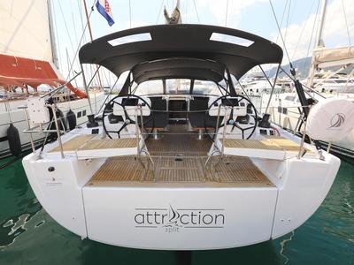 Cockpit of Attraction, a Hanse 508 sailboat at Seget Donji, Croatia