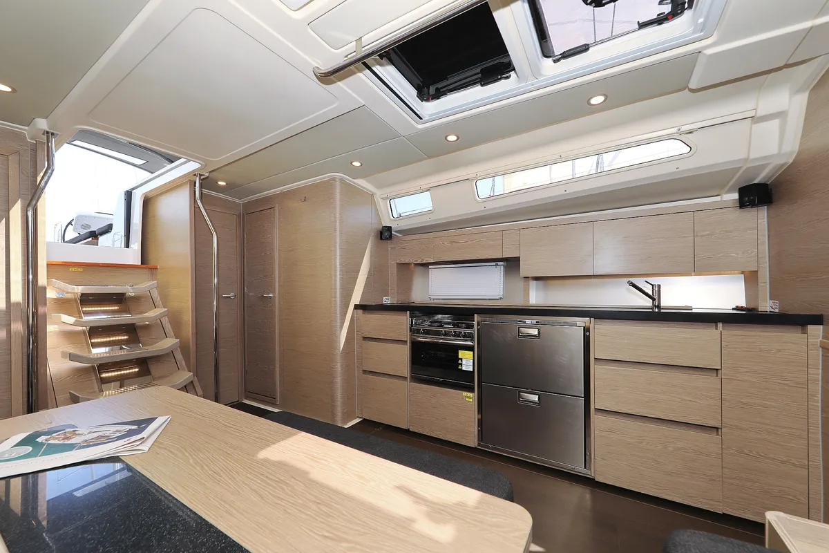 Galley of Attraction, a Hanse 508 sailboat at Seget Donji, Croatia