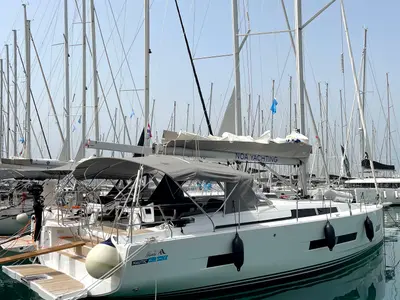 Shadow of the wind, a Hanse 460 sailboat at Kaštela, Croatia
