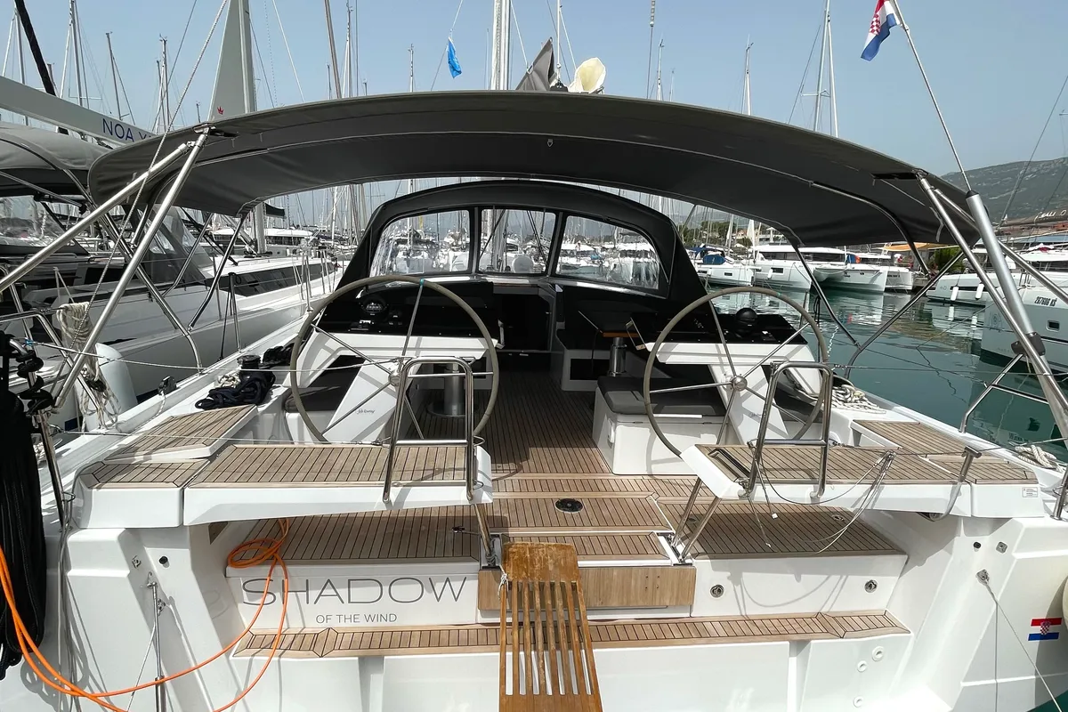 Shadow of the wind, a Hanse 460 sailboat at Kaštela, Croatia