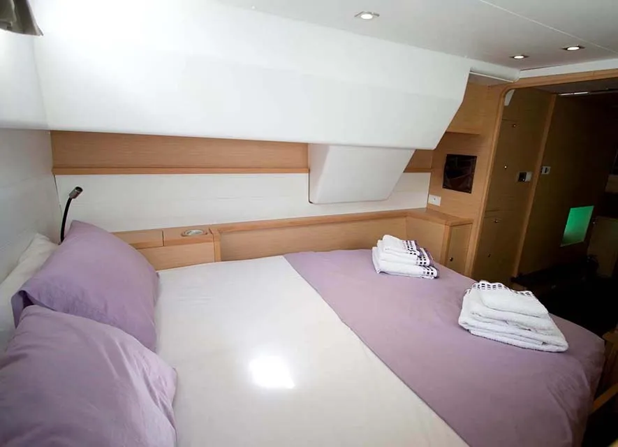 Head on Amelia, a Lagoon 450 catamaran at Athens, Greece