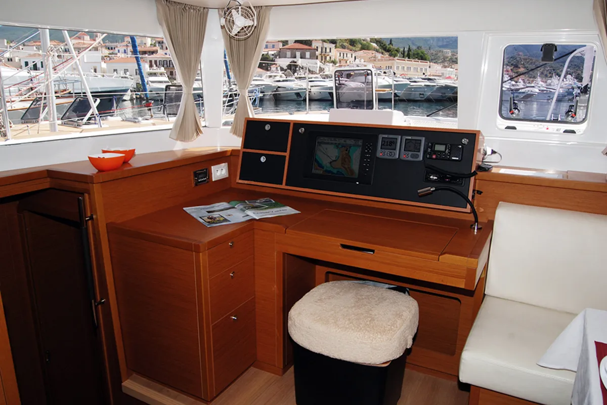 Cabin on Amelia, a Lagoon 450 catamaran at Athens, Greece