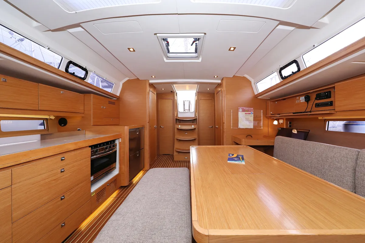 Salon of Santa Rosa, a Dufour 460 GL sailboat at Grad Trogir, Croatia