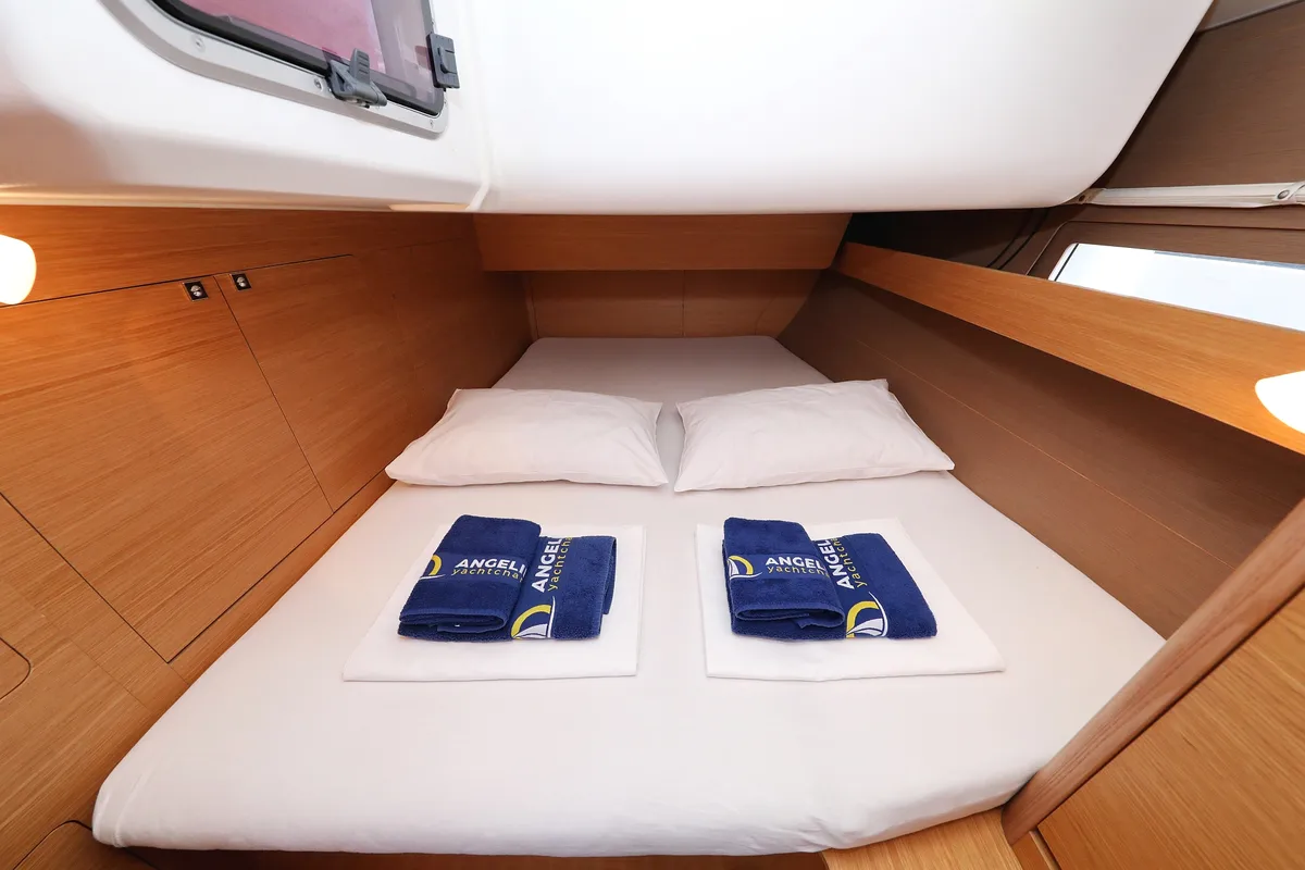 Cabin on Santa Rosa, a Dufour 460 GL sailboat at Grad Trogir, Croatia