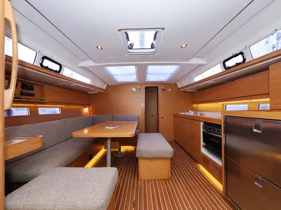 Salon of Santa Rosa, a Dufour 460 GL sailboat at Grad Trogir, Croatia