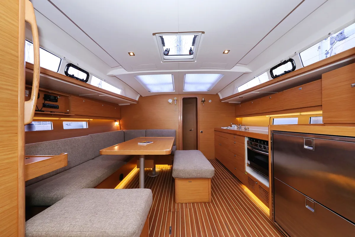 Salon of Santa Rosa, a Dufour 460 GL sailboat at Grad Trogir, Croatia