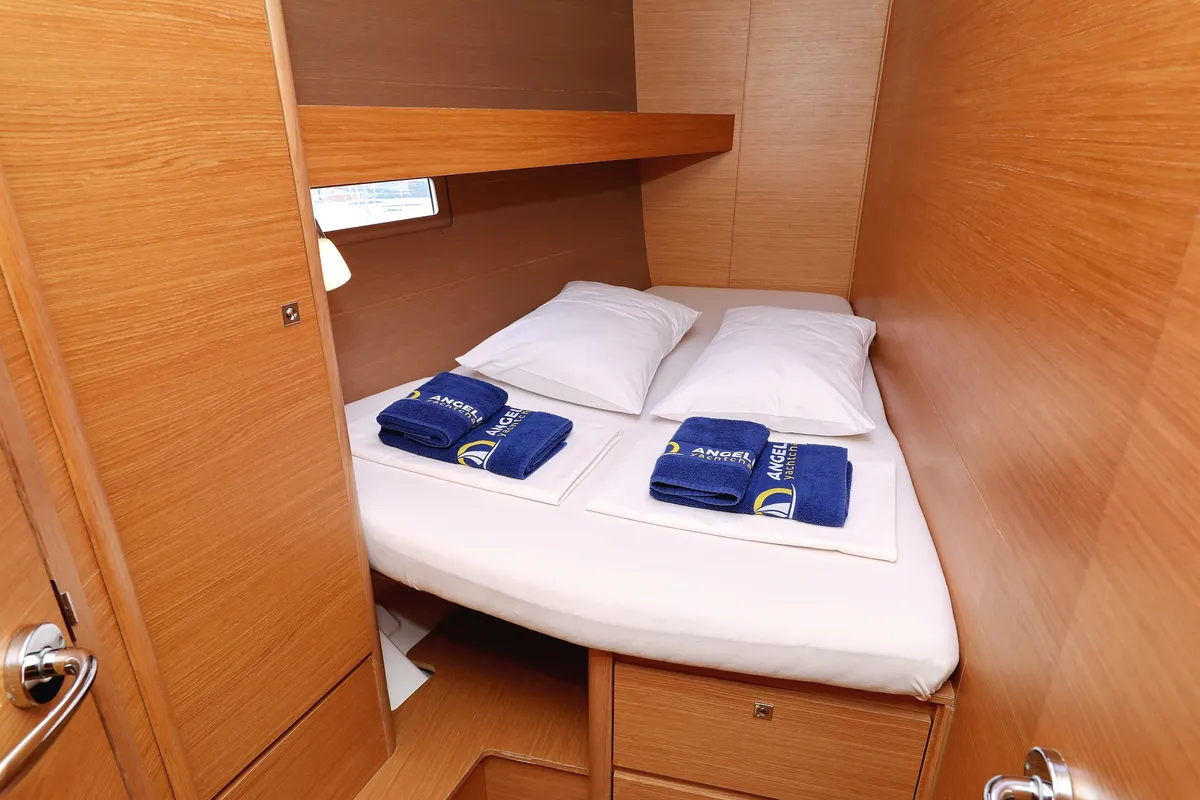 Cabin on Santa Rosa, a Dufour 460 GL sailboat at Grad Trogir, Croatia