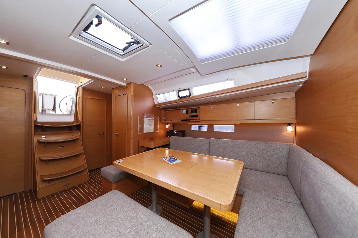 Salon of Santa Rosa, a Dufour 460 GL sailboat at Grad Trogir, Croatia