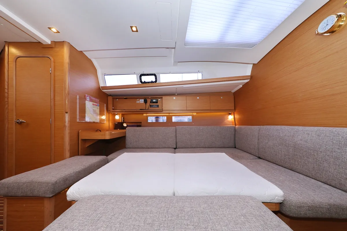 Salon of Santa Rosa, a Dufour 460 GL sailboat at Grad Trogir, Croatia