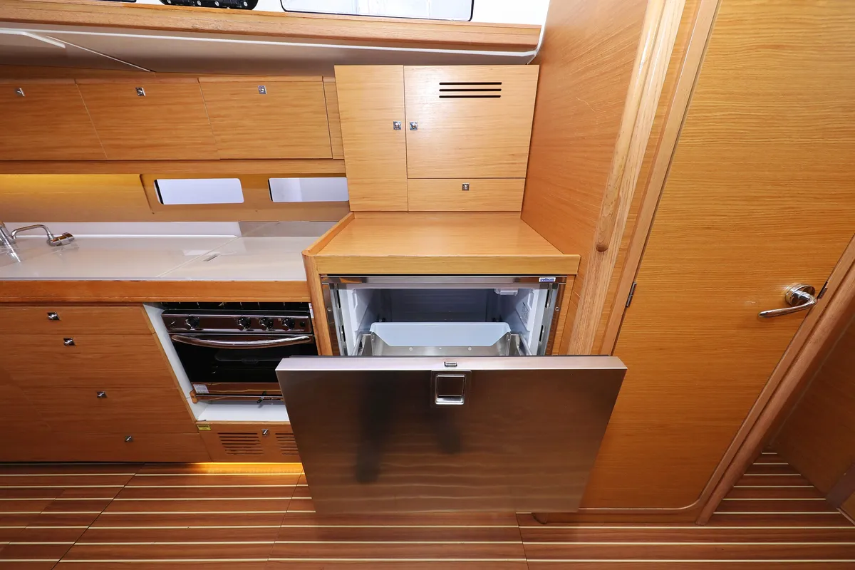 Galley of Santa Rosa, a Dufour 460 GL sailboat at Grad Trogir, Croatia