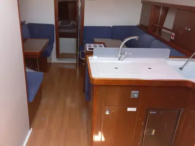Galley of Baba Yaga, a Hanse 375 sailboat at Marmaris, Turkey