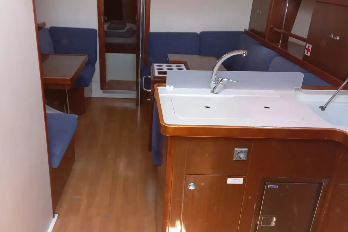 Galley of Baba Yaga, a Hanse 375 sailboat at Marmaris, Turkey
