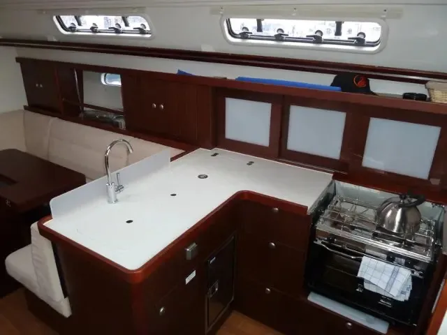 Galley of Baba Yaga, a Hanse 375 sailboat at Marmaris, Turkey