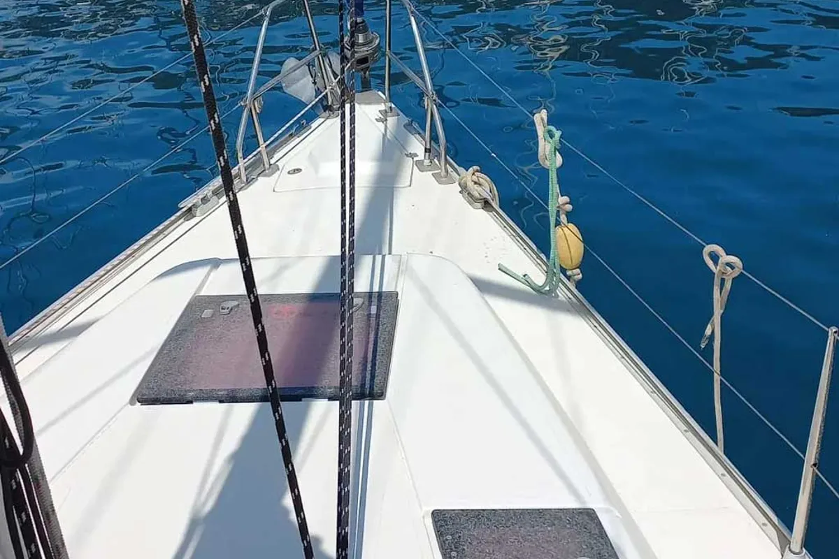 Deck of Baba Yaga, a Hanse 375 sailboat at Marmaris, Turkey