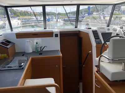 Galley of Max, a Beneteau Swift Trawler 35 motorboat at Biograd na Moru, Croatia