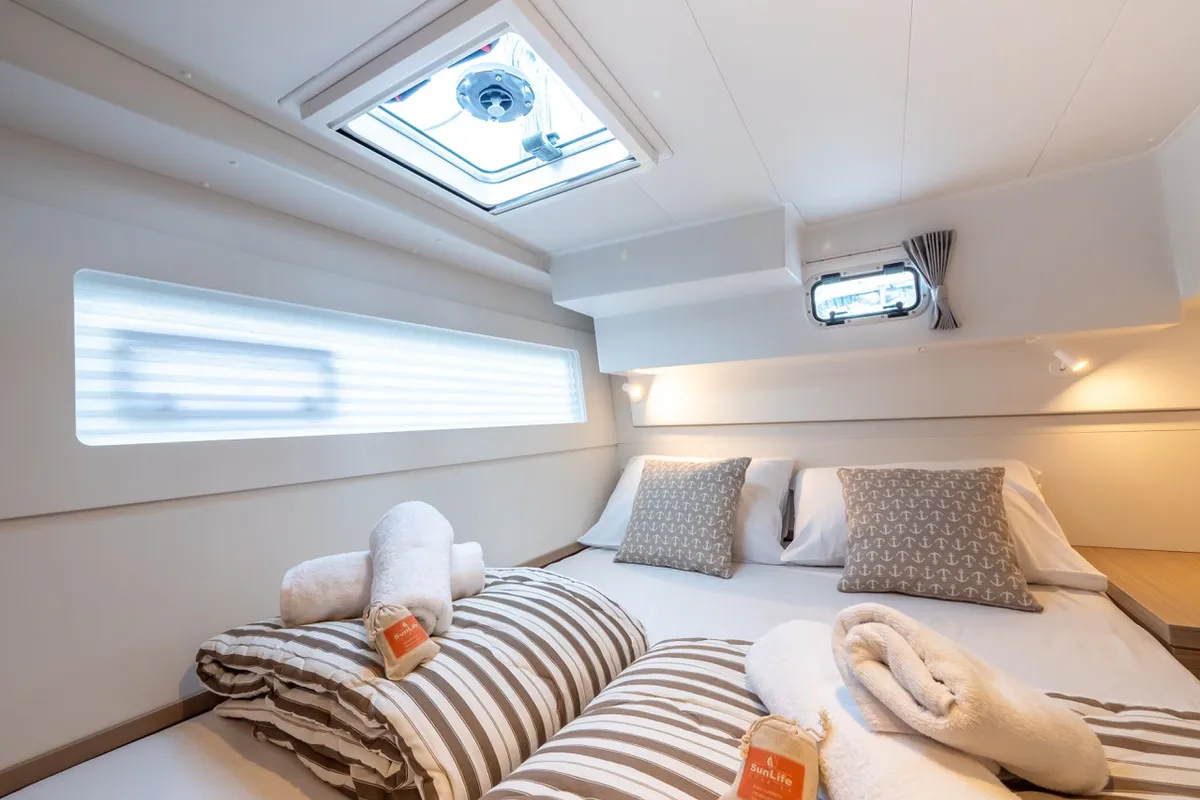 Cabin on Osprey, a Lagoon 40 catamaran at Split, Croatia