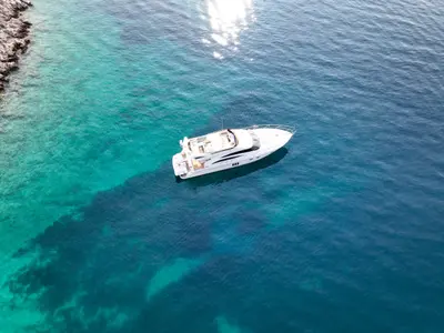 Anna Wo, a Princess 58 motor yacht at Grad Šibenik, Croatia