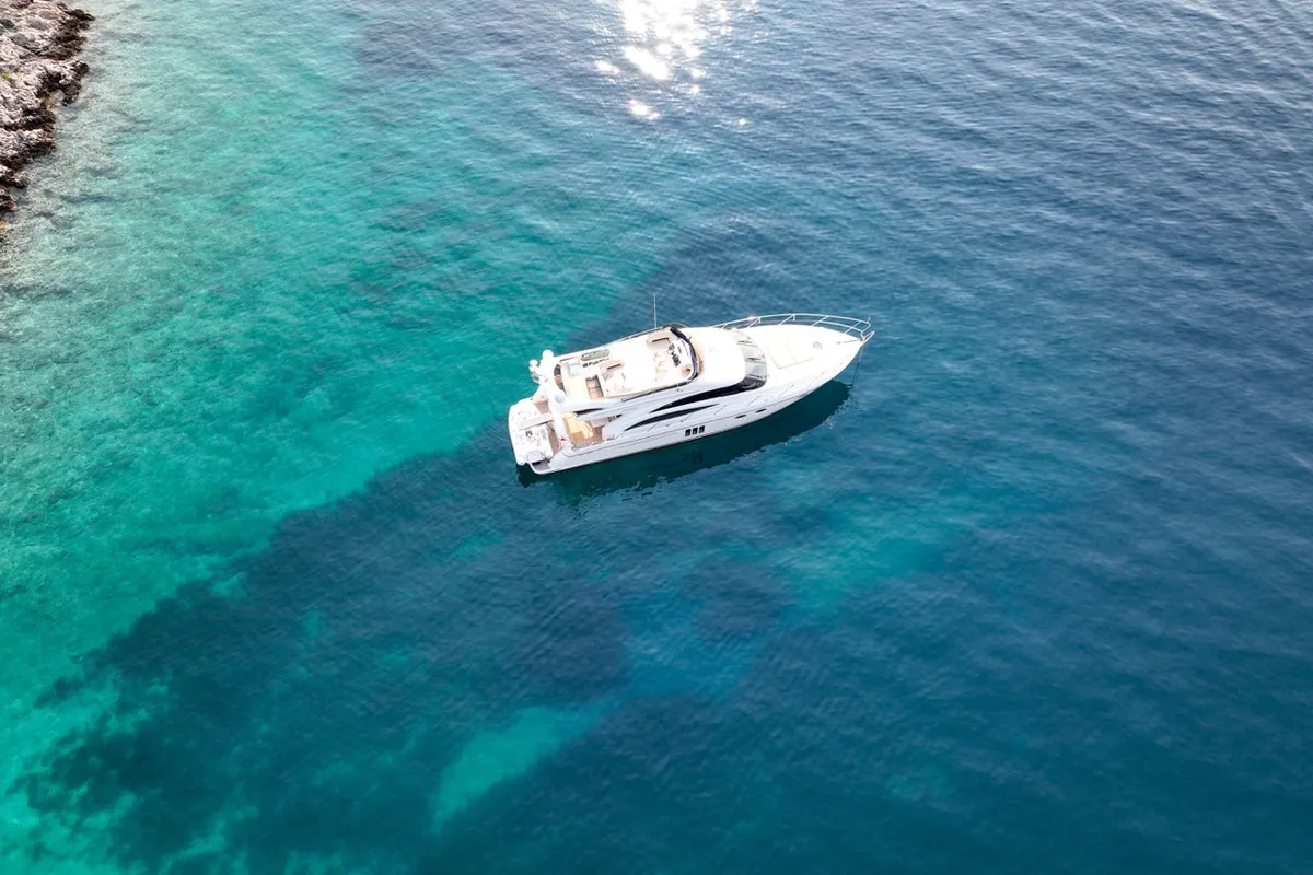 Anna Wo, a Princess 58 motor yacht at Grad Šibenik, Croatia